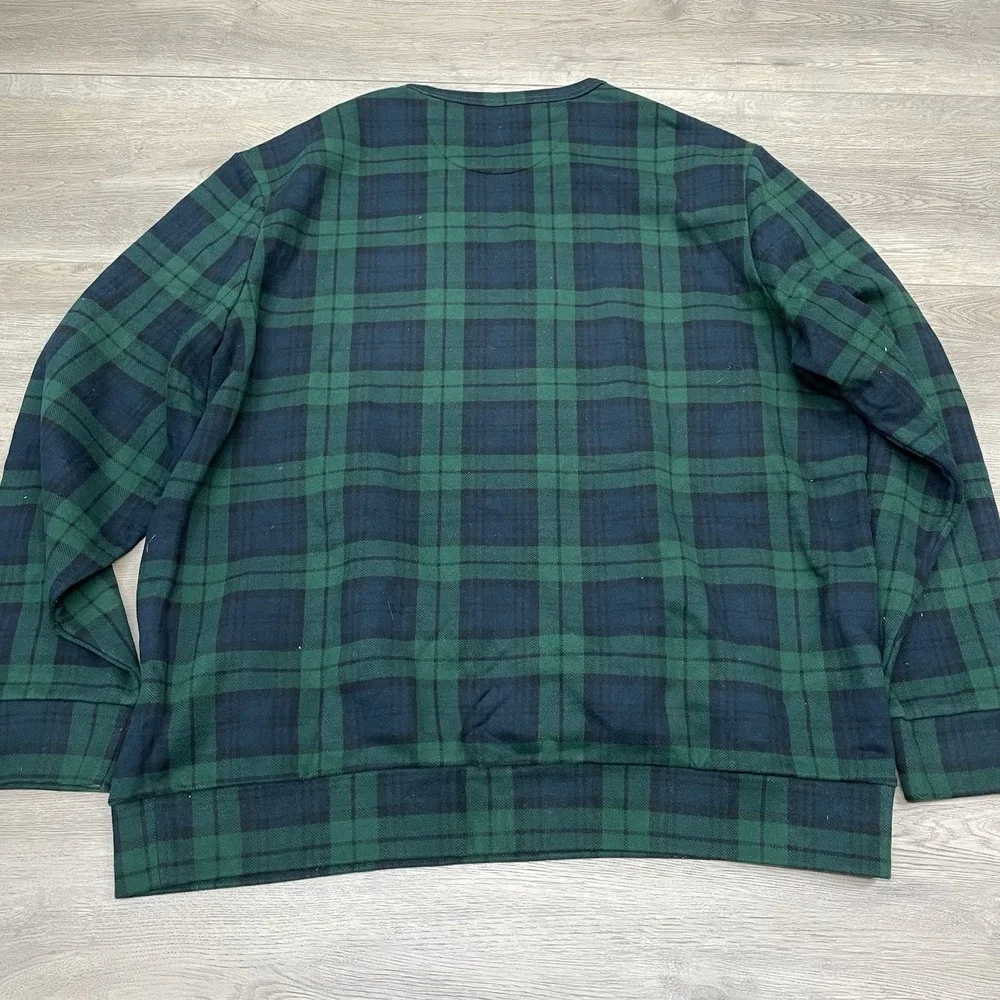 Polo Ralph Lauren Tartan Plaid Crest Crewneck Sweatshirt Men Sz XXL READ Prep